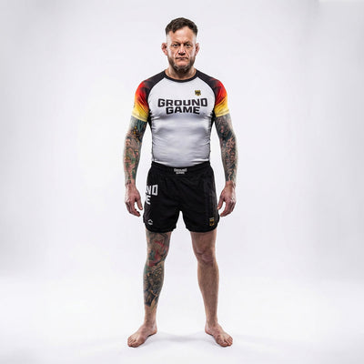 Rashguard Německo s krátkým rukávem (bílý)