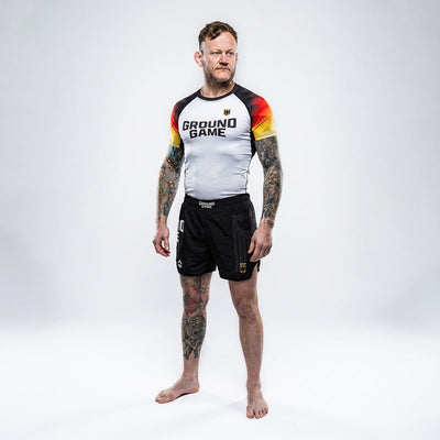 Rashguard Německo s krátkým rukávem (bílý)
