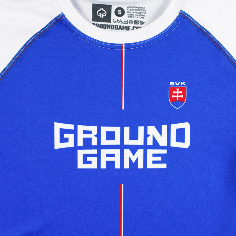 Rashguard Slovensko s krátkým rukávem (modrý)