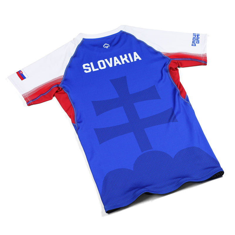 Rashguard Slovensko s krátkým rukávem (modrý)