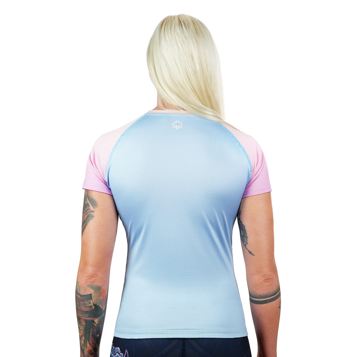 Dámský rashguard Athletic Light Blue s krátkým rukávem
