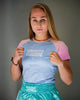 Dámský rashguard Athletic Light Blue s krátkým rukávem