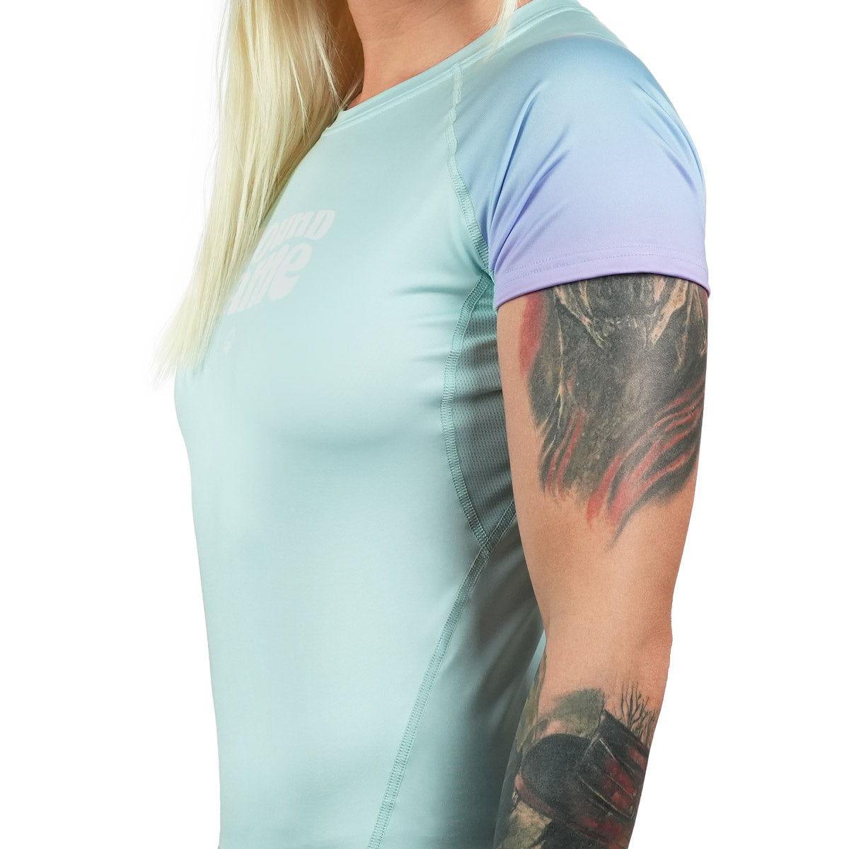 Dámský rashguard Athletic Mint s krátkým rukávem