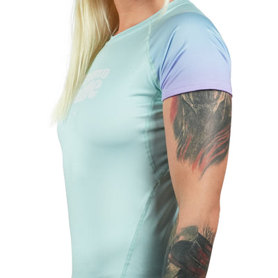 Dámský rashguard Athletic Mint s krátkým rukávem