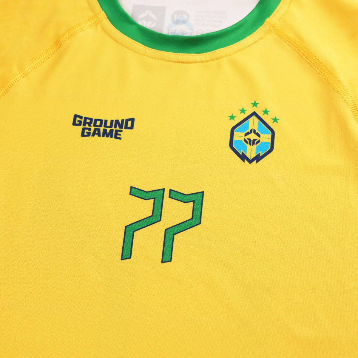 Dětský rashguard Brazil Football s krátkým rukávem