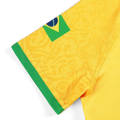 Dětský rashguard Brazil Football s krátkým rukávem