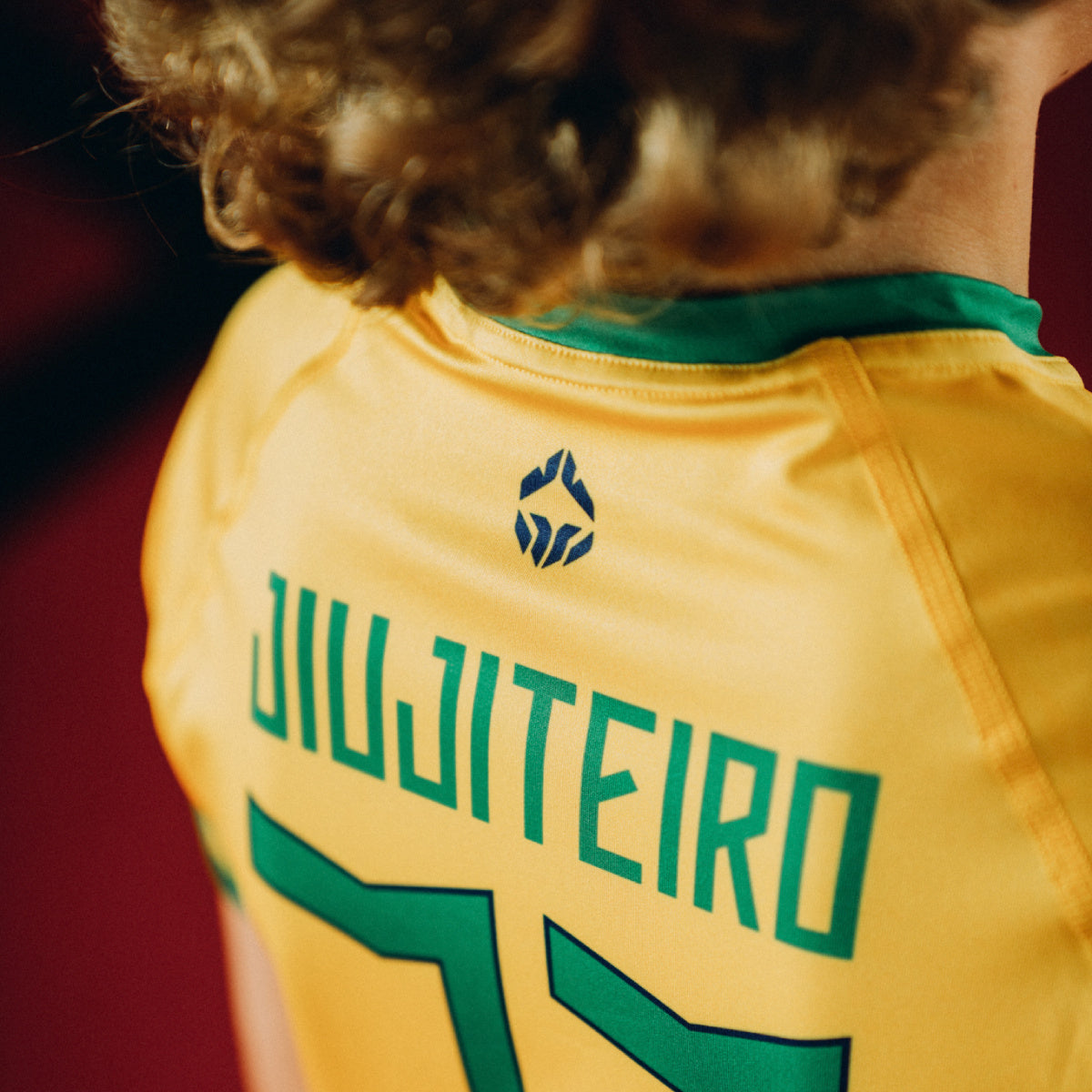 Dětský rashguard Brazil Football s krátkým rukávem