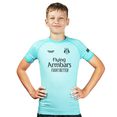 Dětský rashguard FC Armbar s krátkým rukávem (mátový)