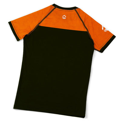 Dětský rashguard IBJJF Kids s krátkým rukávem (oranžový)