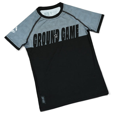 Dětský rashguard IBJJF Kids s krátkým rukávem (šedý)
