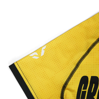 Dětský rashguard IBJJF Kids s krátkým rukávem (žlutý)