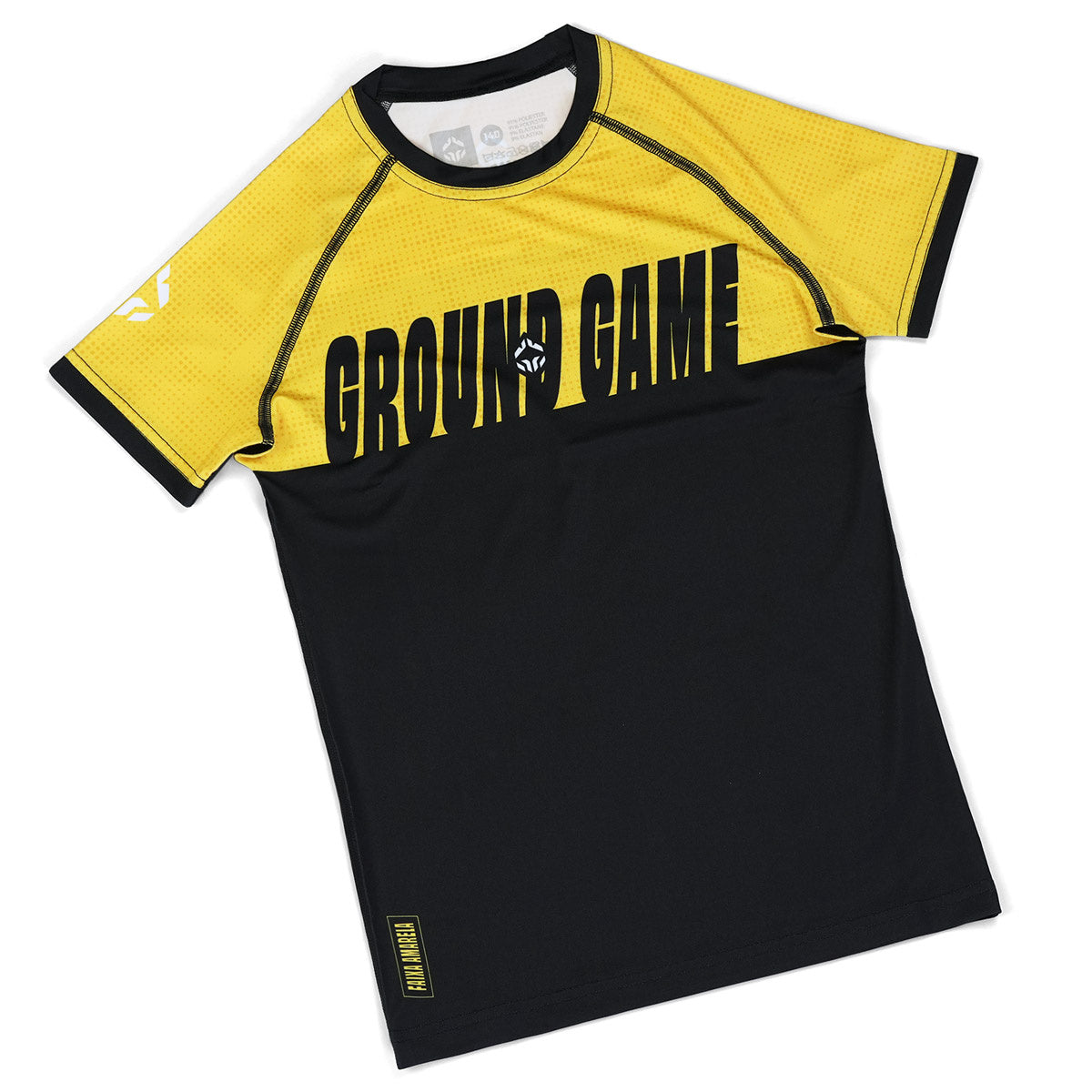 Dětský rashguard IBJJF Kids s krátkým rukávem (žlutý)