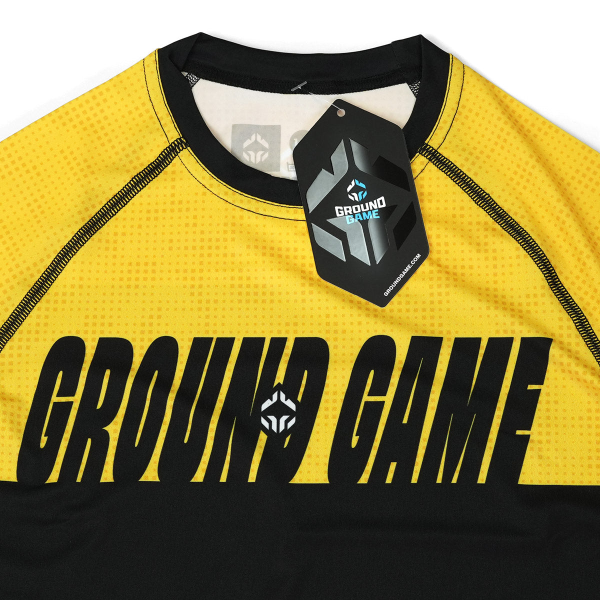 Dětský rashguard IBJJF Kids s krátkým rukávem (žlutý)