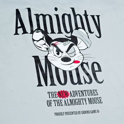 Oversize tričko Almighty Mouse (modrošedé)