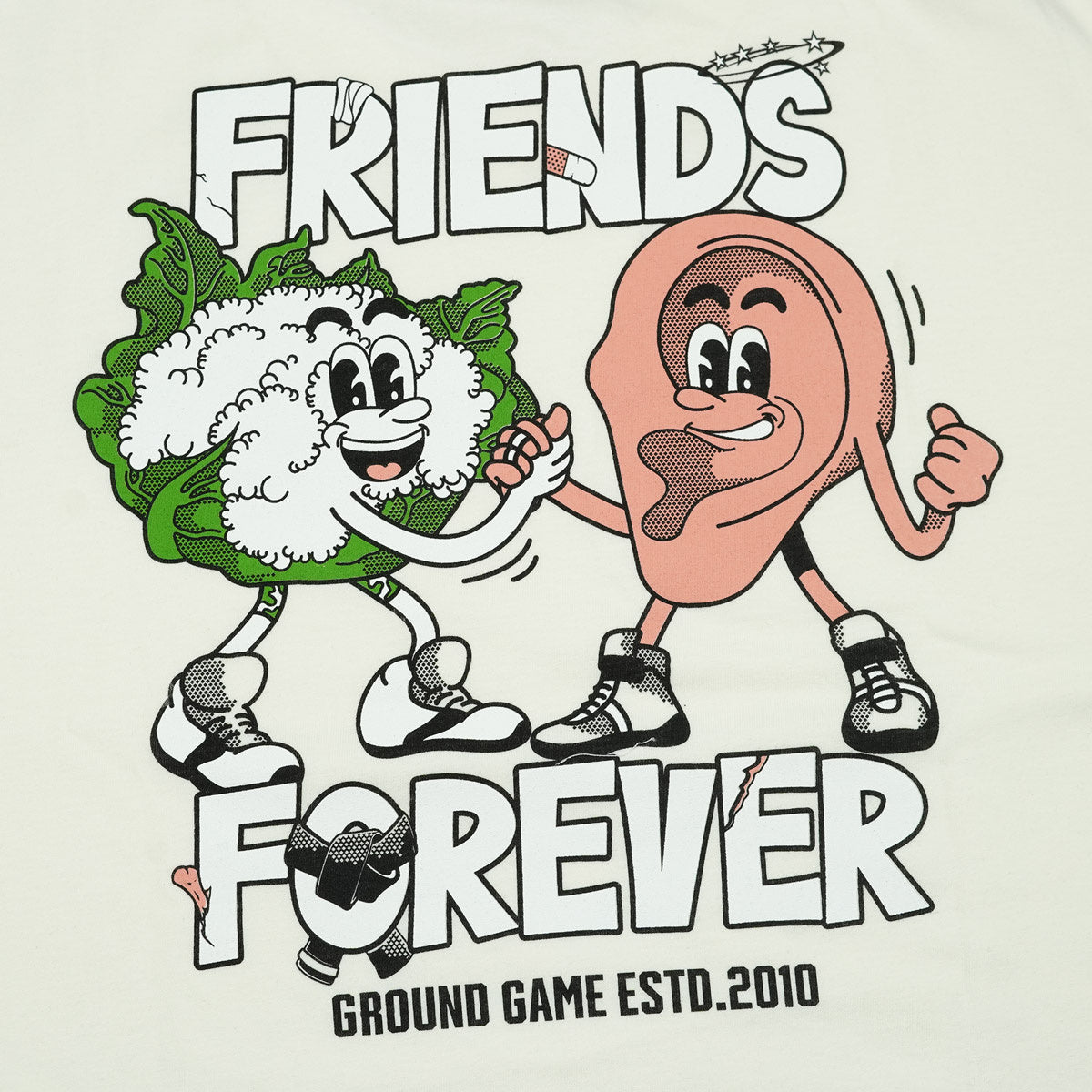Oversize tričko Friends Forever (béžové)