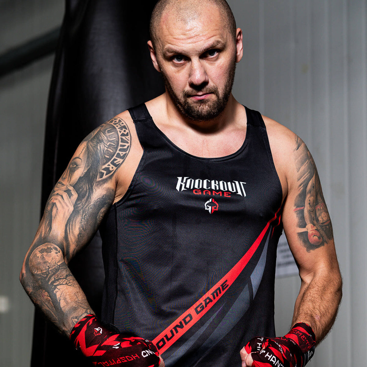 Boxerské tílko Knockout Game (černé)