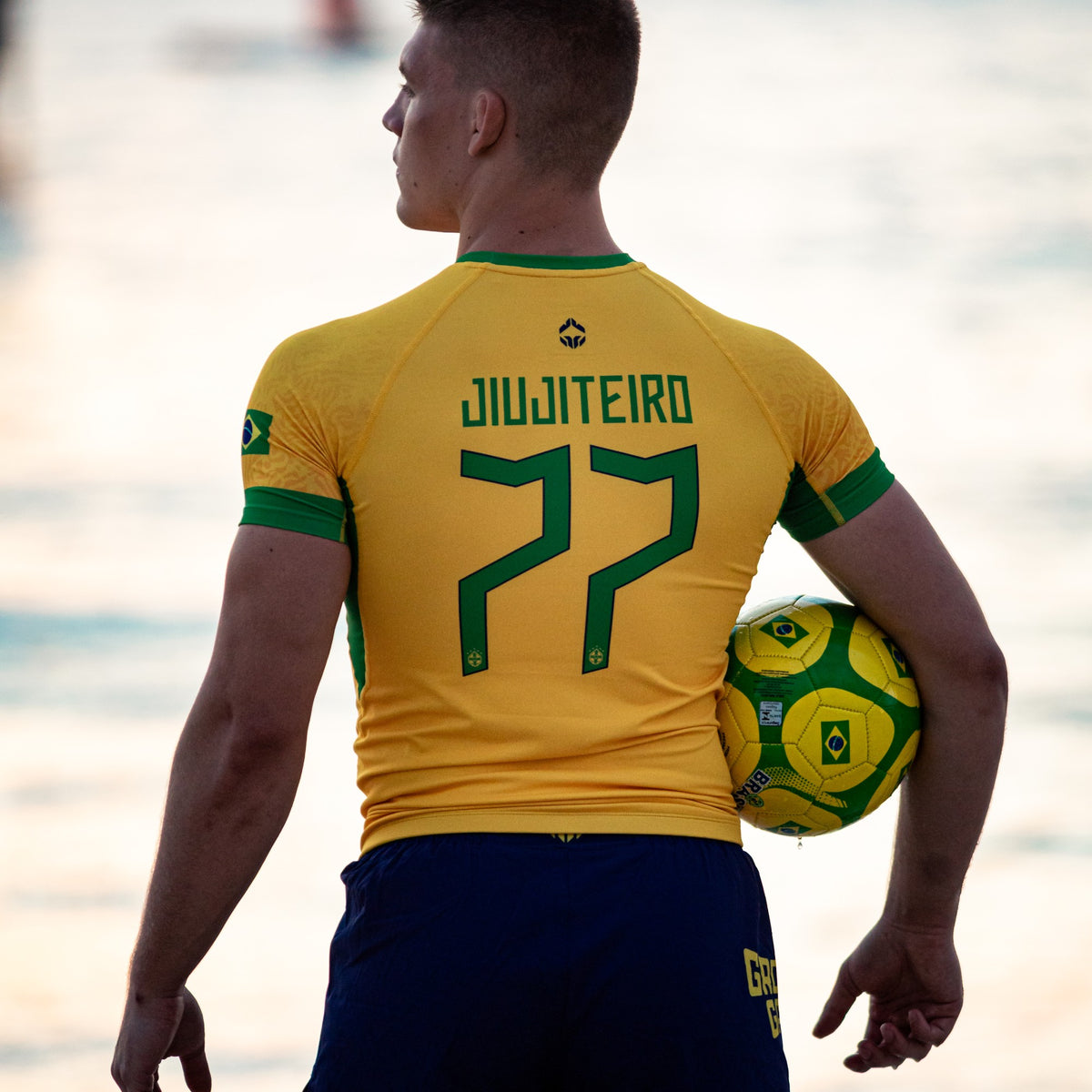 Rashguard Brazil Football s krátkým rukávem