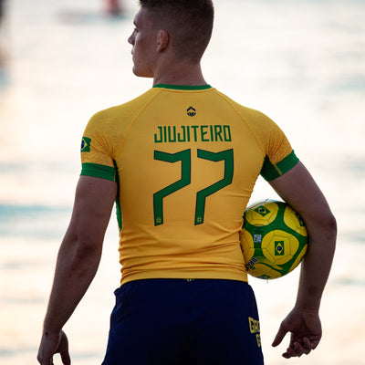 Rashguard Brazil Football s krátkým rukávem