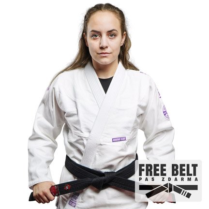 Dámské kimono Gi BJJ Champion 3.0 Lavender Ground Game bílá + pásek ZDARMA