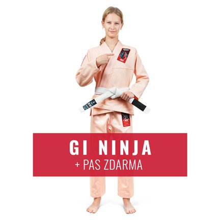 Dětské kimono Gi BJJ Ninja Ground Game brosková + pásek ZDARMA
