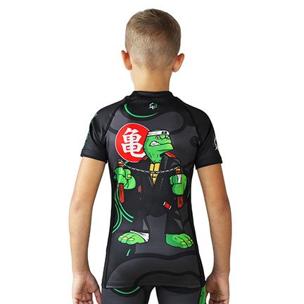 Dětský rashguard krátký rukáv Kame Ground Game černá