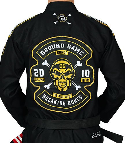 Kimono Gi BJJ Biker Ground Game černá