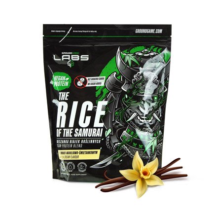 Veganský/rostlinný protein The Rice of the Samurai (vanilkovo-smetanový) Ground Game Labs 700 g