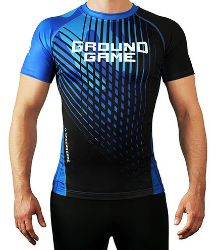 Rashguard BJJ IBJJF Ground Game modrá