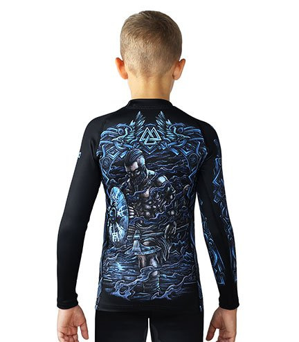 Dětský rashguard dlouhý rukáv Viking Kids Ground Game negru