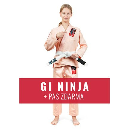 Dětské kimono Gi BJJ Ninja Ground Game brosková + pásek ZDARMA