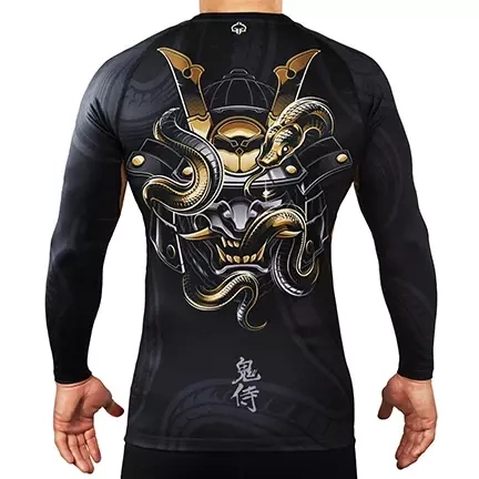 Rashguard Oni Samurai dlouhý rukáv Ground Game černá
