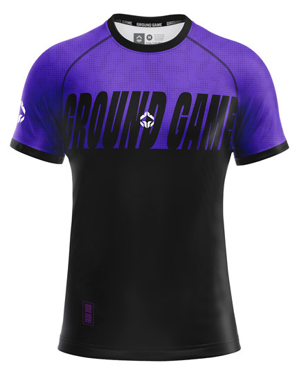 Rashguard pro BJJ Rank 2.0 IBJJF Ground Game Fialový