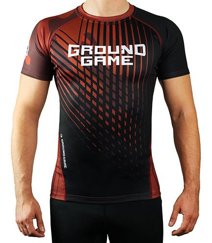 Rashguard BJJ IBJJF Ground Game hnědá