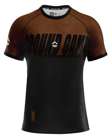 Rashguard pro BJJ Rank 2.0 IBJJF Ground Game Hnědý