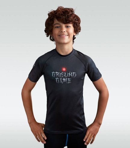 Dětský rashguard krátký rukáv Samurai 2.0 Kids Ground Game černá