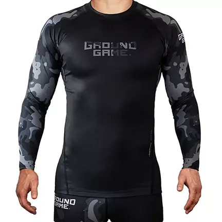 Rashguard Maskáč 4.0 dlouhý rukáv Ground Game šedá