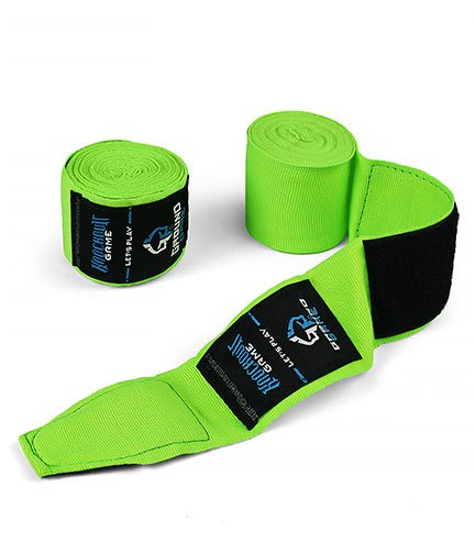 Boxerské bandáže 4 m Neon Ground Game zelená