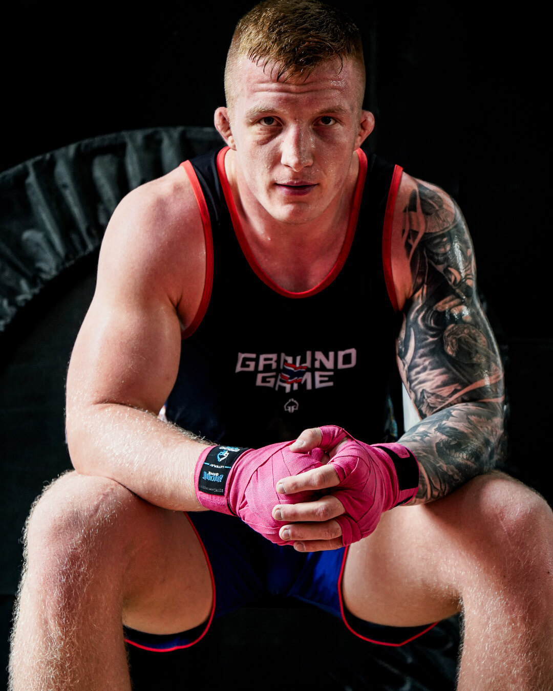 Boxerské bandáže 4 m Neon Ground Game růžová 