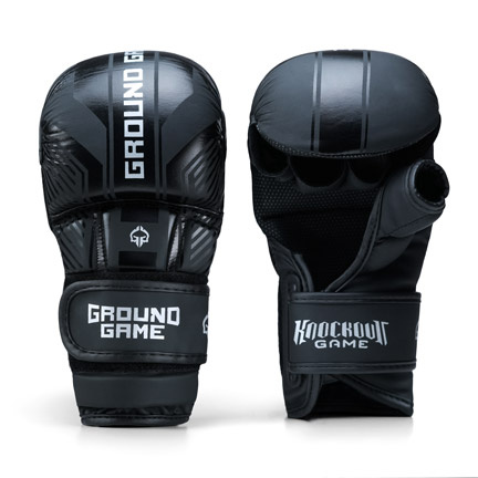 PRO MMA tréninkové rukavice Stripe Black 2.0 Ground Game černá