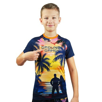 Dětský rashguard krátký rukáv Hang Loose Ground Game