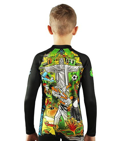 Dětský rashguard dlouhý rukáv Brasil Kids Ground Game negru
