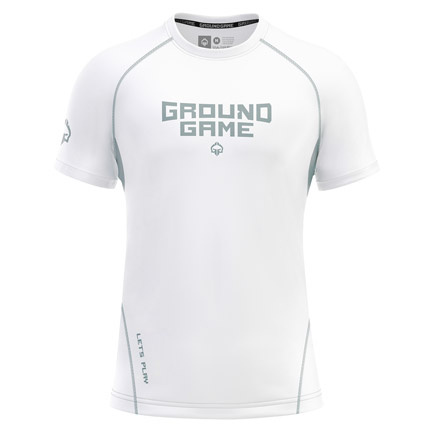 Rashguard krátký rukáv Athletic Platinum Ground Game Bílý